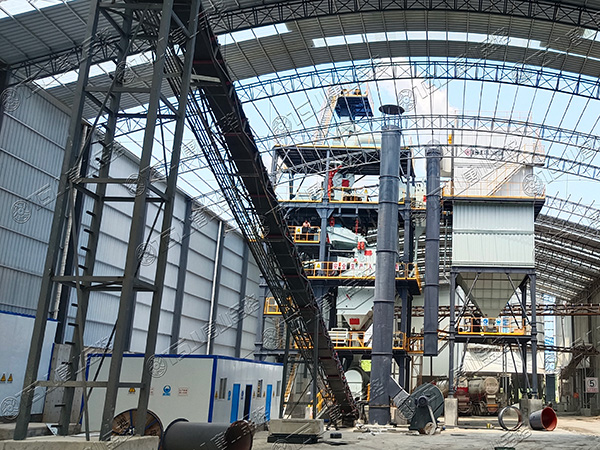 石粉料不用水洗砂，上套干法制砂樓